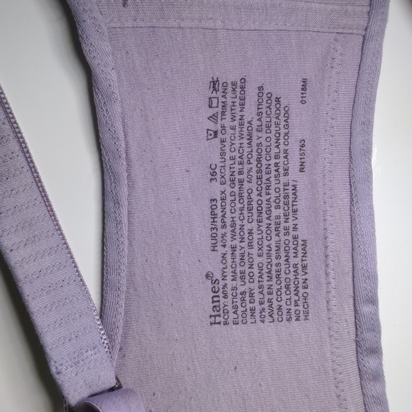 Light purple Hanes convertible tshirt bra size 36C - Picture 4 of 7